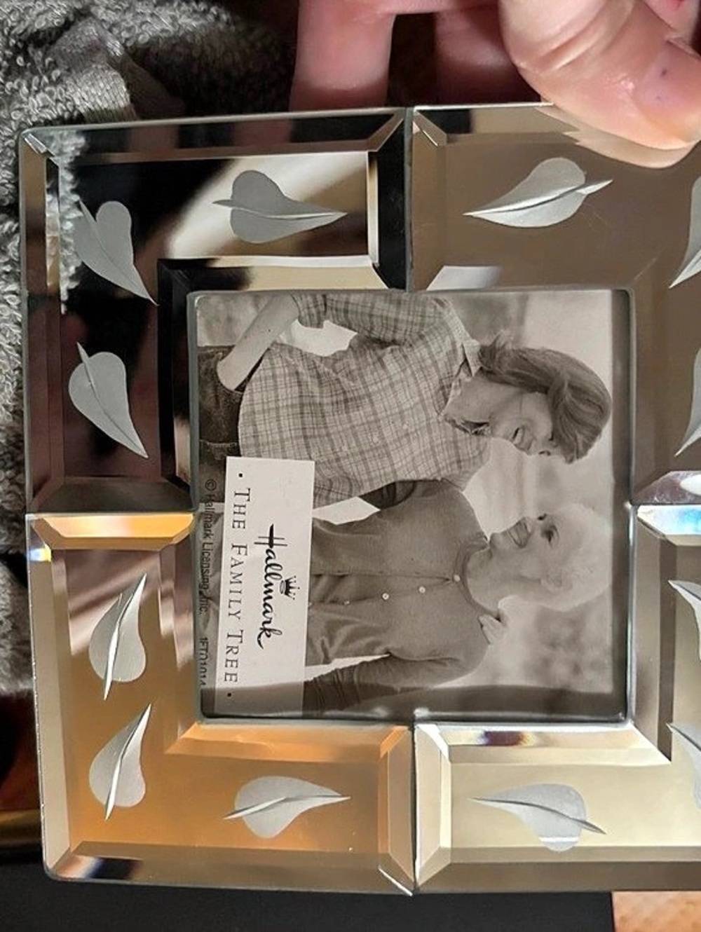 allmark The Family Tree Mirrored Picture Frame Silver & Gold